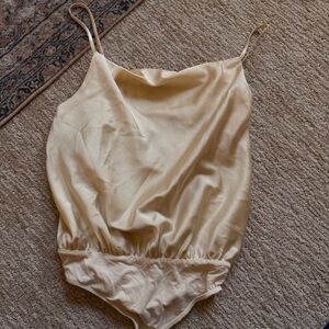 Silk bodysuit cami top